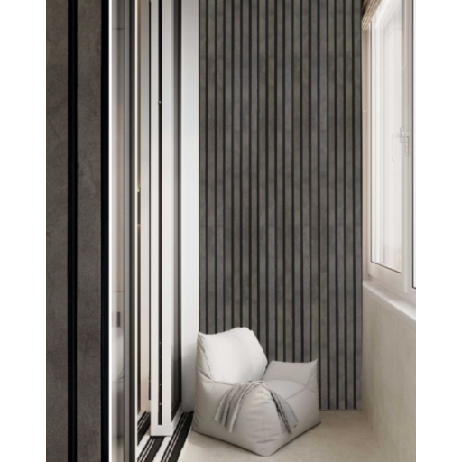 Рейка декоративная ПВХ Бетон лофт темный 125*3000*8 мм Рейка декоративная ПВХ Бетон лофт темный 125*3000*8 мм